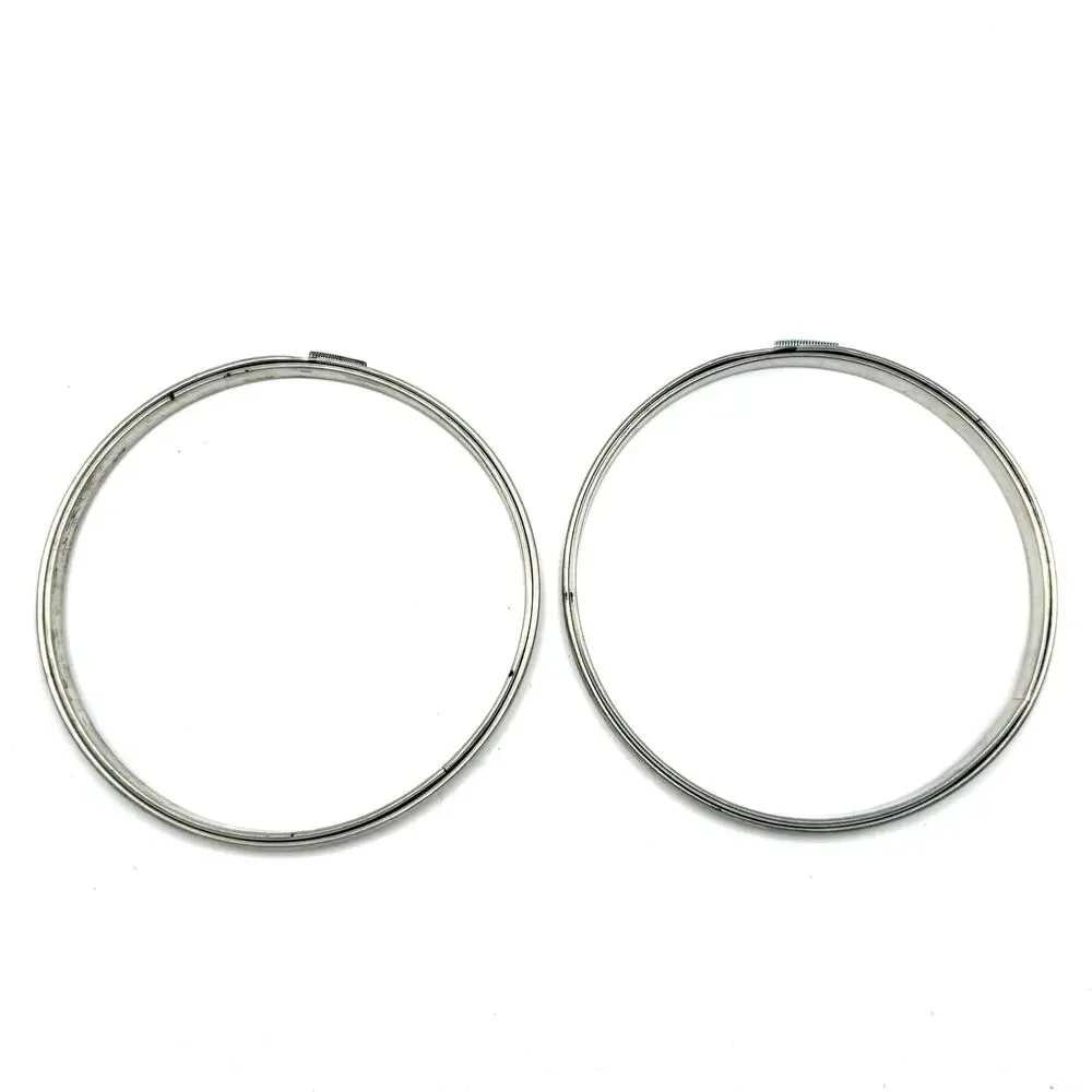 Lot of 2 Vintage Metal Embroidery Hoops 7 Inch Round Cork Lined Spring Tension